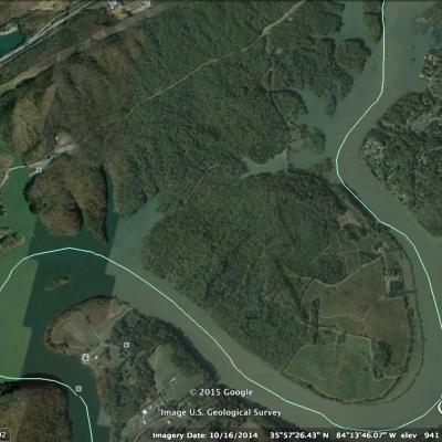 Clinch River, TN - Freels Bend - Aerial View