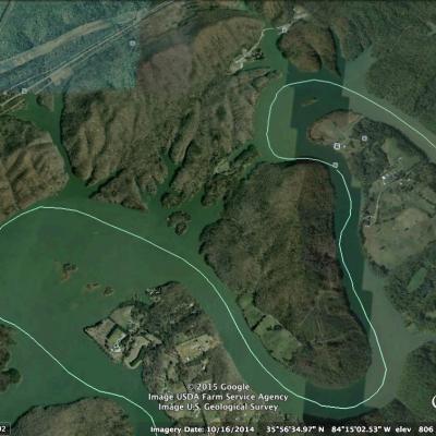 Clinch River, TN - Gallaher Bend - Aerial View